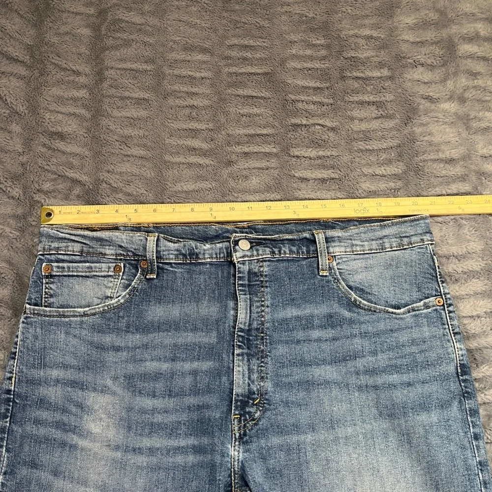 Levis 559 Relaxed Straight Mens Jeans 42x30 Blue Medium Wash Stretch 00559-0550